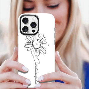Personalized Daisy iPhone 16 Pro Max Case, Glossy