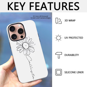 Personalized Daisy iPhone 16 Pro Max Case, Glossy
