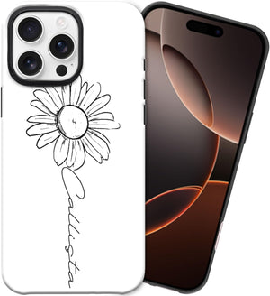 Personalized Daisy iPhone 16 Pro Max Case, Glossy