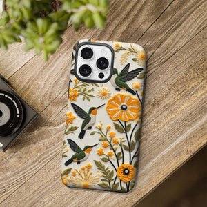 Hummingbird Flower iPhone 16 Pro Max Case, Glossy/Matte Finish